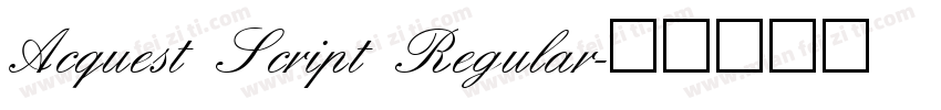 Acquest Script Regular字体转换
